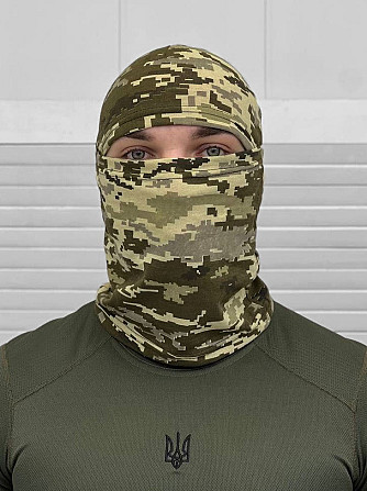 Балаклава чоловіча тактична підшоломник піксель Київ - фото 7