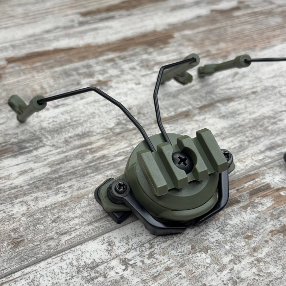 Компактный зажимной адаптер для активных наушников на шлем 19-22 мм, универсальный комплект для спорта Киев