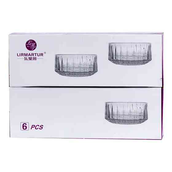 Набор стеклянных салатниц, 6 круглых штук Киев