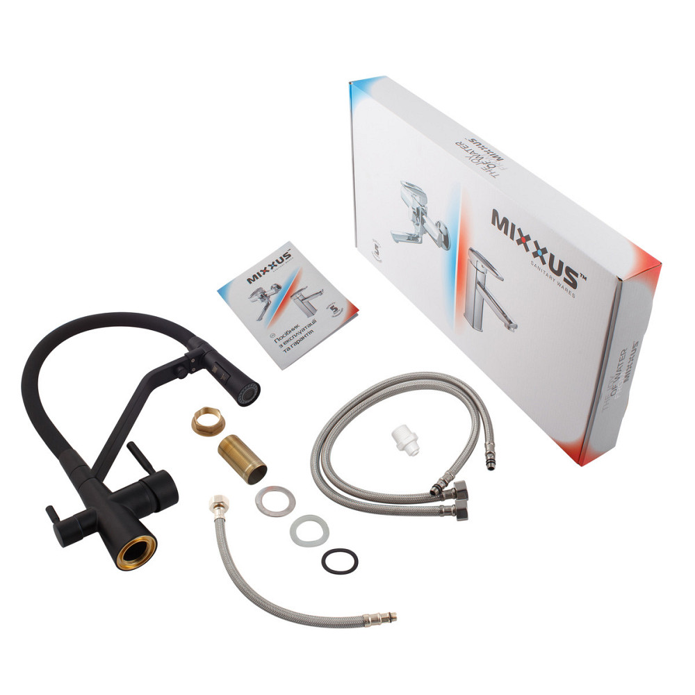 Кухонный смеситель Mixxus Premium Magnet 021 черный REFL.BLACK (MI6974) Харьков - изображение 6