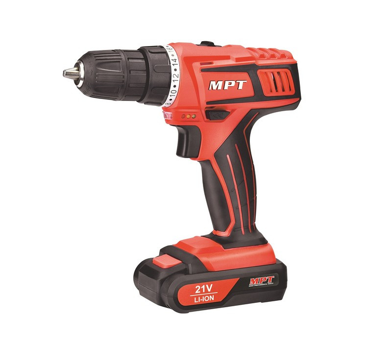MPT Дриль-шуруповерт акумуляторний MPT 21 V Li-ion 1.5 Аг 2 швидкості 0-400/1450 об/хв 10 мм 2 Коломия - фото 1