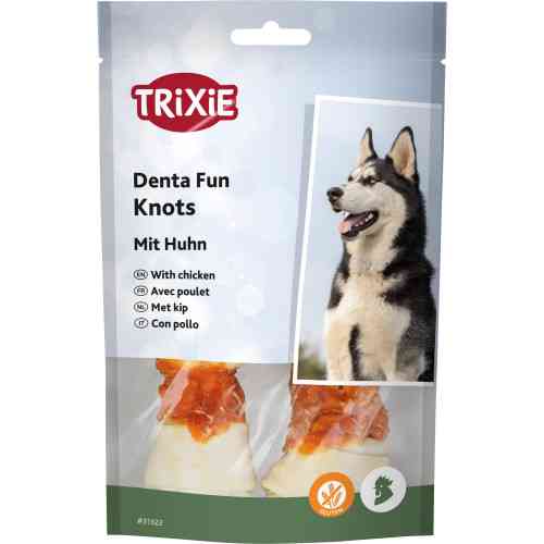 Лакомство Trixie Denta Fun для собак Косточка для чистки зубов с курицей 11 см 70 г 2 шт Киев
