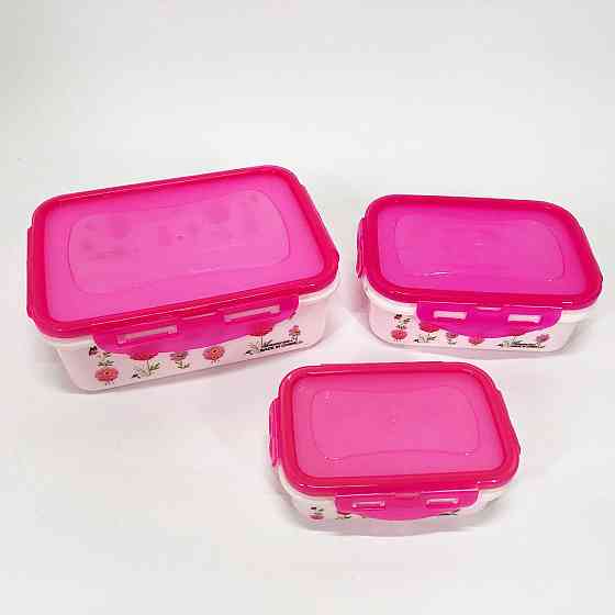 Комплект пластикових судків UNIQUE UN-1511. Колір: рожевий WM-25 Івано-Франківськ