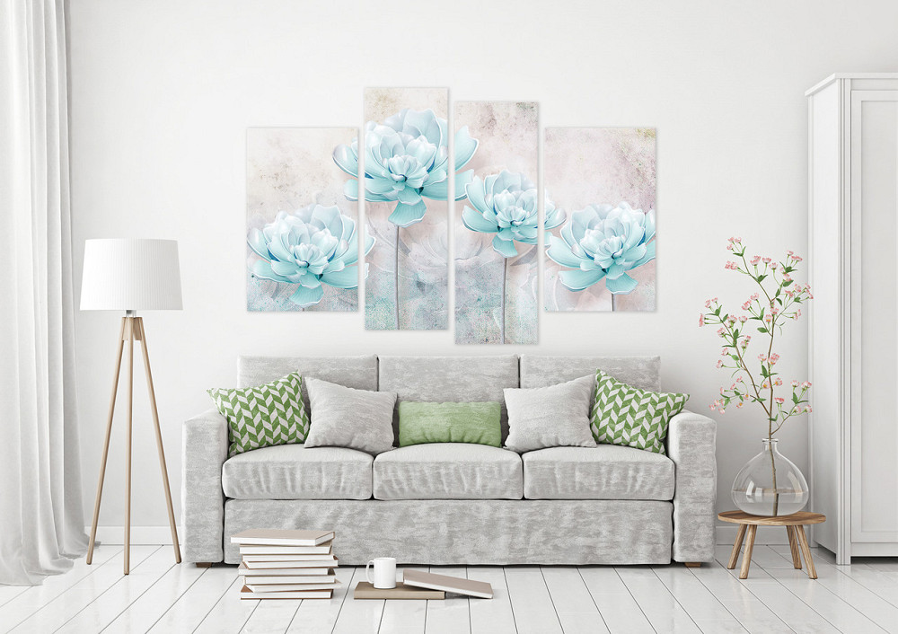 Модульна картина у спальню, вітальню Абстракція Квіти Art-612_4 99x140 см Київ - фото 2