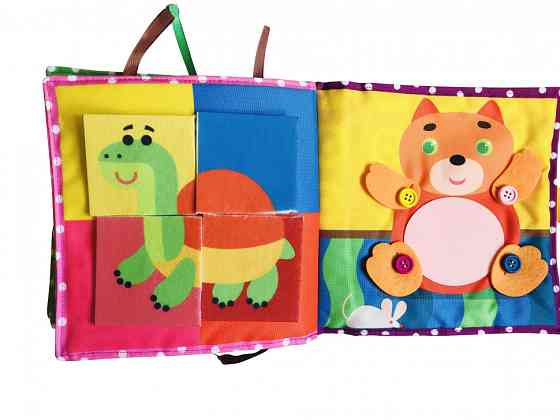 Текстильная развивающая книга для малышей Bambini 