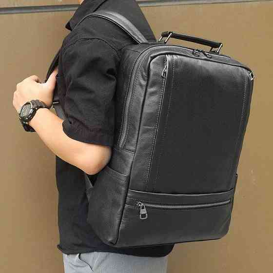 Рюкзак Vintage 14949 кожаный Черный Киев