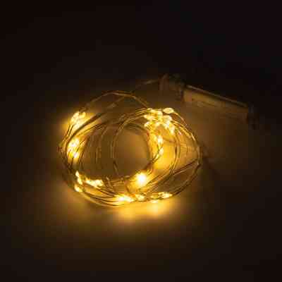 Гирлянда YES! Fun Нить на медной проволоке 60 LED Тепло-белая 6 м Статичная На батарейках (975030) Винница