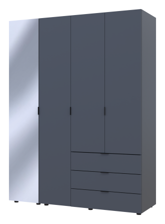 Комплект шкафов для одежды Doros Гелар (2 шт.) 155х49,5х203,4 см Зеркало/Графит (DRS-011135) Днепр