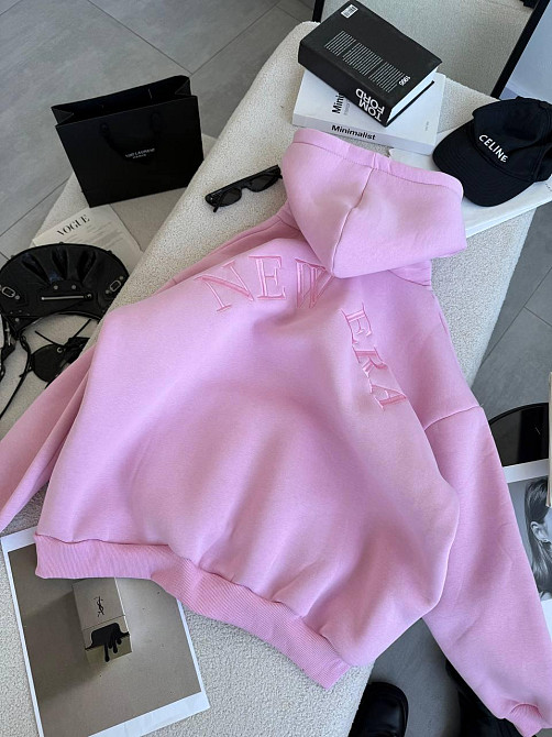 Женская утепленная оверсайз худи трехнить на флисе Одесса - изображение 5