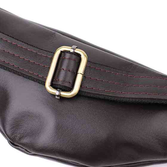 Бананка для мужчин из гладкой натуральной кожи Shvigel 23135 Коричневый Киев