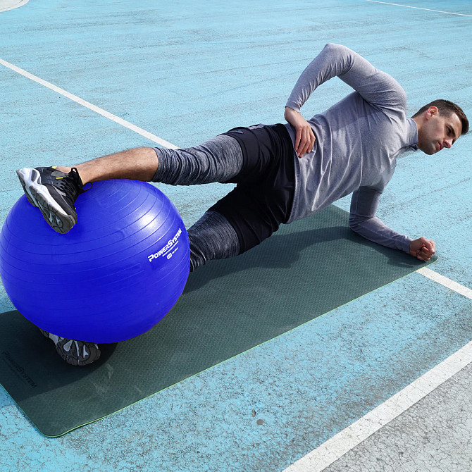М'яч для фітнесу (фітбол) Power System PS-4018 Ø85 cm PRO Gymball Blue Кам'янське - фото 2