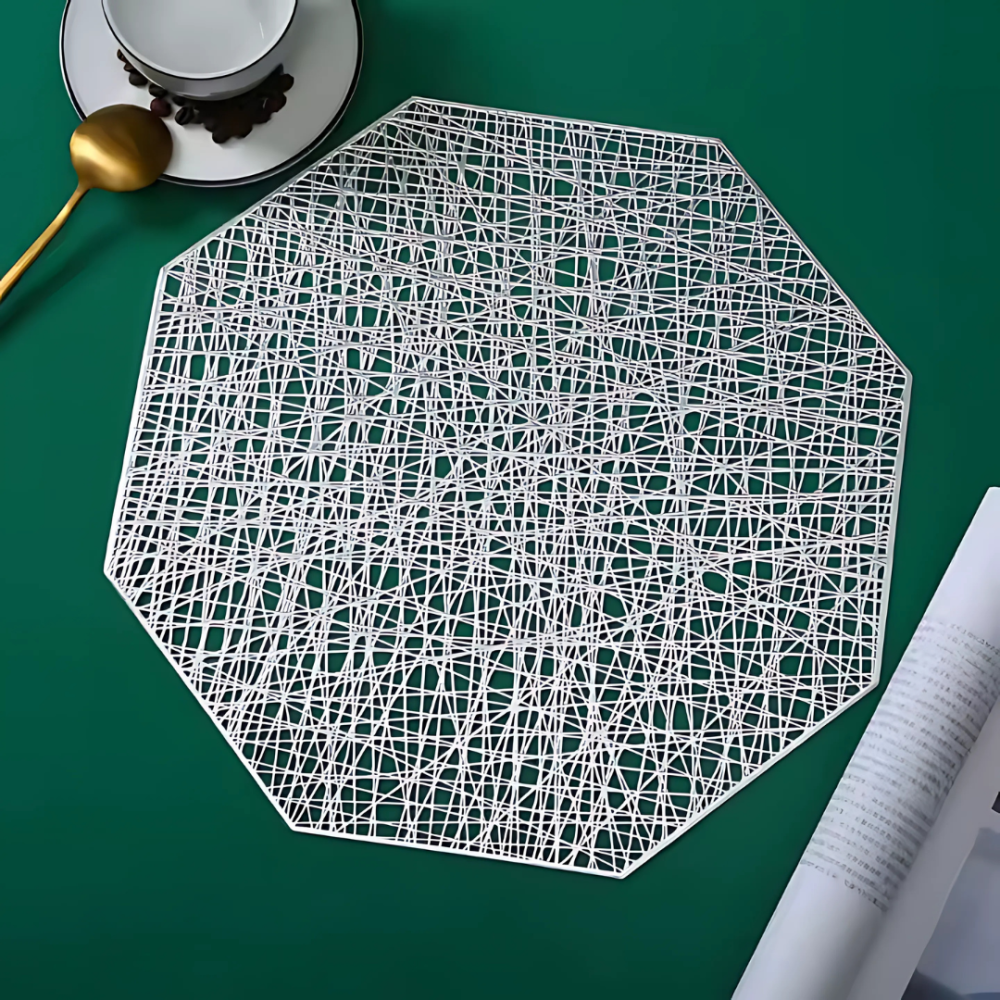 Сервировочная салфетка фигурная под горячее, коврик сервировочный серебристый набор 2 шт Каменец-Подольский - изображение 1