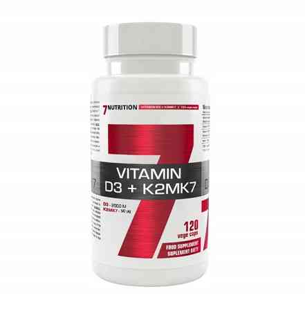 Витамин D3 и Витамин K2 7 Nutrition Vitamin D3 2000 IU + K2 MK-7 50 mcg 120caps Луцк