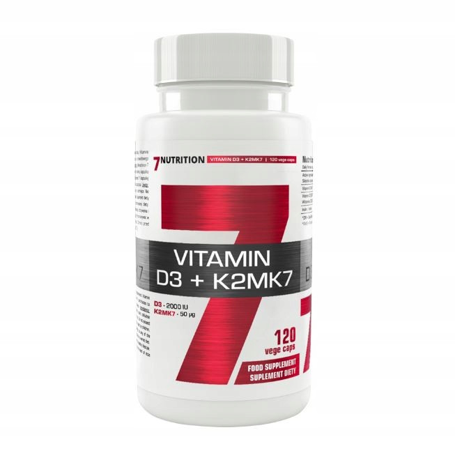 Витамин D3 и Витамин K2 7 Nutrition Vitamin D3 2000 IU + K2 MK-7 50 mcg 120caps Луцк - изображение 1