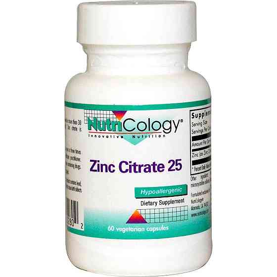 Цинк Цитрат Nutricology Zinc Citrate 60 капс Киев