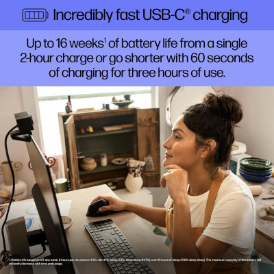 Мышка HP 920 Ergonomic Vertical Wireless/Bluetooth Black (6H1A4AA) Винница - изображение 11