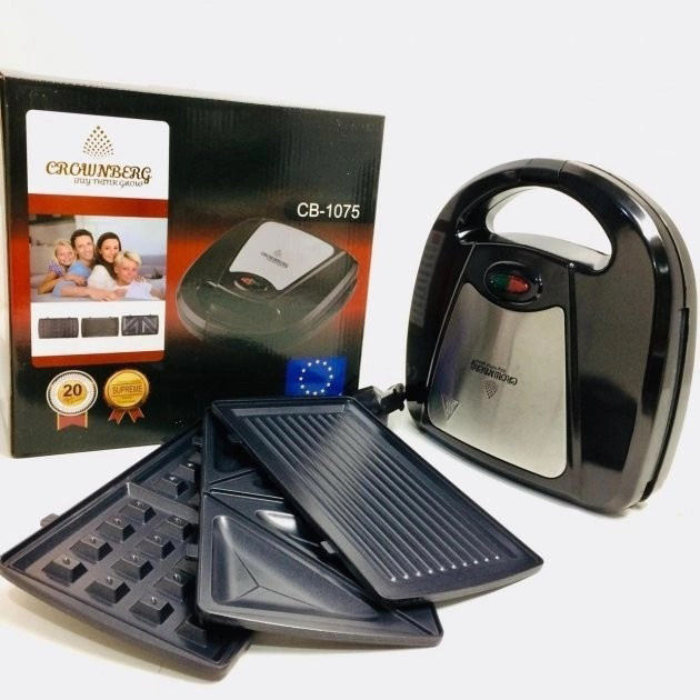 Мультипекар зі знімними пластинами, Сендвічниці бутербродниці, Електрична бутербродниця для дому GX-12 Івано-Франківськ - фото 2