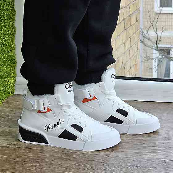 Зимові жіночі Кросівки на хутрі Білі Снікерси Черевики (розміри: 36,37,38,39,40) Дніпро