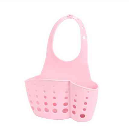 Держатель для губок, мочалок, силикон, цвет розовый, размер самой корзинки 16*8см Киев