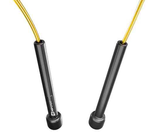 Скакалка Hop-Sport Crossfit NEW з пластиковими ручками HS-P025JR жовта Київ