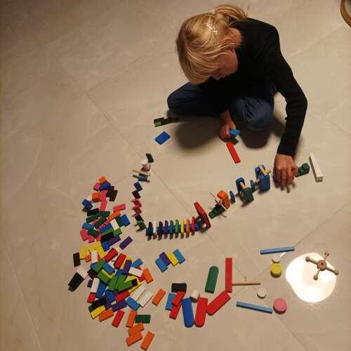 Детский Набор деревянных блоков - домино из 407 элементов с сумкой Kruzzel (22914) Нововолынск - изображение 10