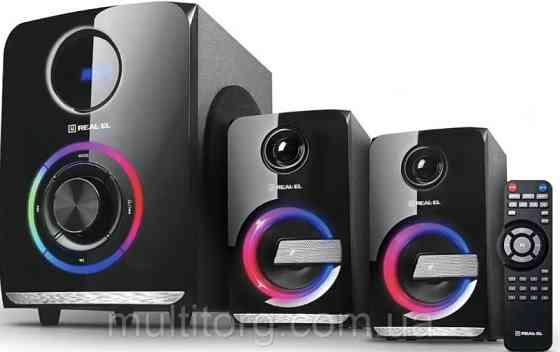 Колонки 2.1 REAL-EL M-580 black (58Вт, Bluetooth, USB, SD, FM, ДК) Харьков