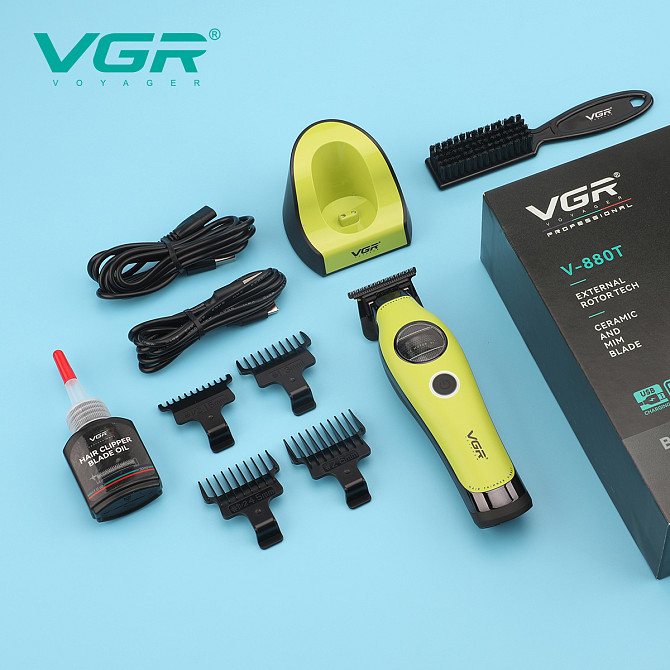Электрическая машинка для стрижки мощная VGR, Мужской набор для стрижки волос аккумуляторный HE-59 Львов - изображение 2