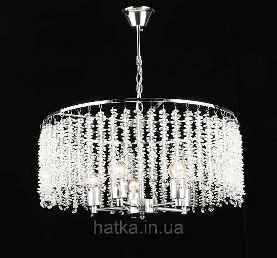 Люстра підвісна кришталева S2487/5, Хром Київ