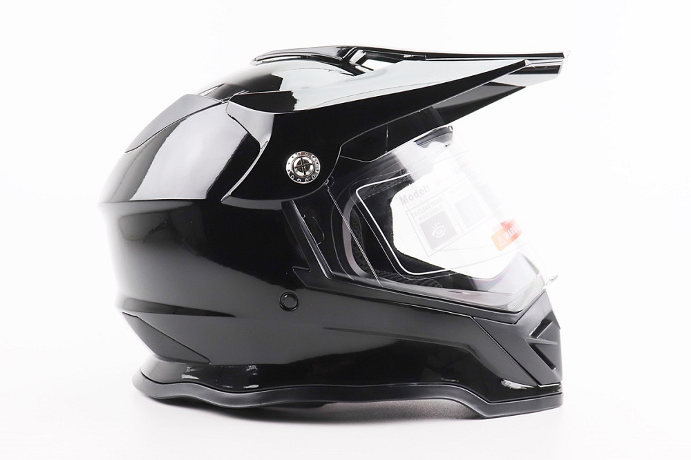 Шолом кросовий/ендуро/АТV зі склом BLD-819-7 L (59-60см), ЧОРНИЙ глянець Київ - фото 3