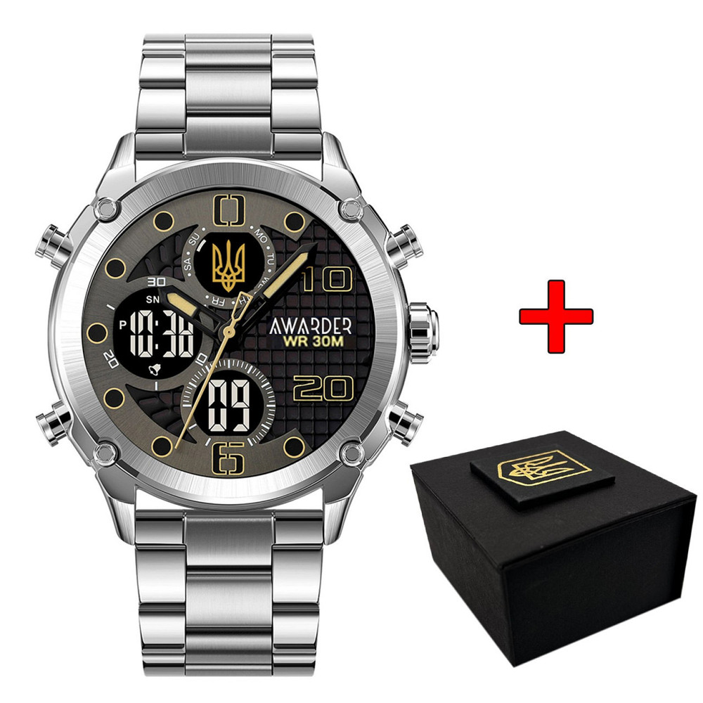 Awarder 017 Тризуб Золото Silver-Black Steel Киев - изображение 1