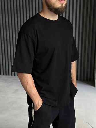 Футболка базова чоловіча оверсайз Чорний 42/46 Харків