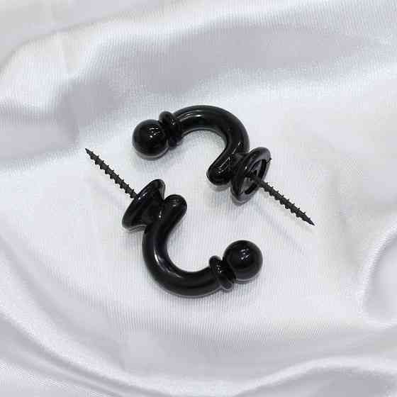 Гачки для підхватів (012кр) набір 2 шт Чорний (83-011) Київ