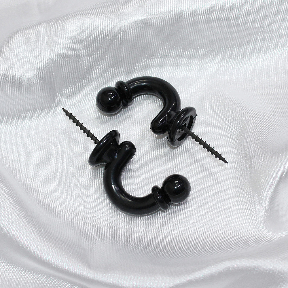 Гачки для підхватів (012кр) набір 2 шт Чорний (83-011) Київ - фото 2