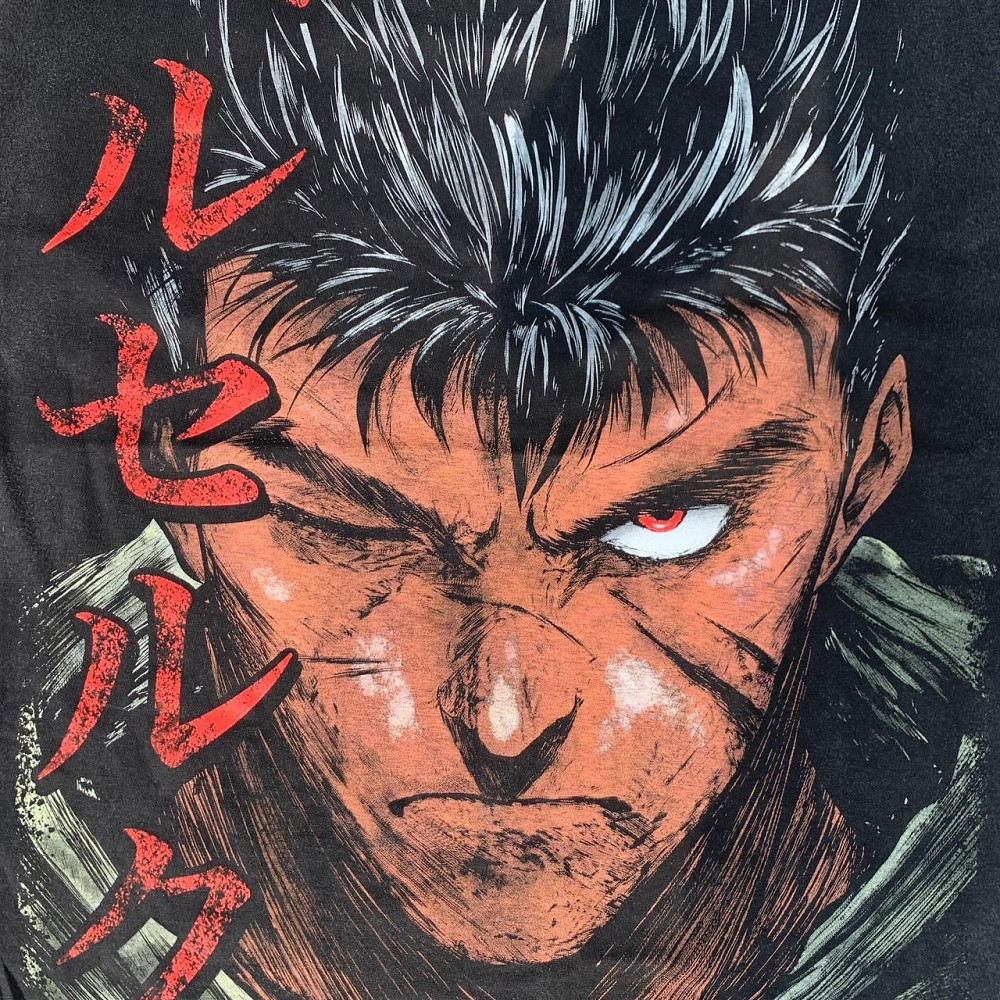 Футболка для мальчика с принтом аниме Берсерк Гутс Доубле Сидед оверсайз (рост от 165 до 180 ) Черний Днепр - изображение 3