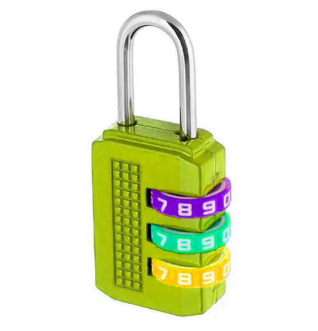 Замок навесной 23 мм с кодом салатовый Киев - изображение 1