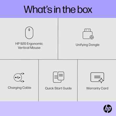 Мышка HP 920 Ergonomic Vertical Wireless/Bluetooth Black (6H1A4AA) Винница