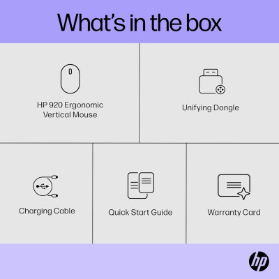 Мышка HP 920 Ergonomic Vertical Wireless/Bluetooth Black (6H1A4AA) Винница - изображение 4