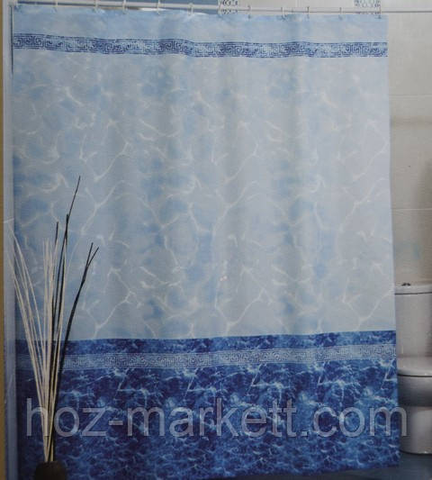 Шторка для душа Miranda Mermer su 180 х 200 см голубая производство Турция Харьков - изображение 1