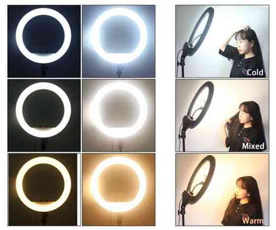 Мощная кольцевая LED лампа RL-21 54см 220V Киев