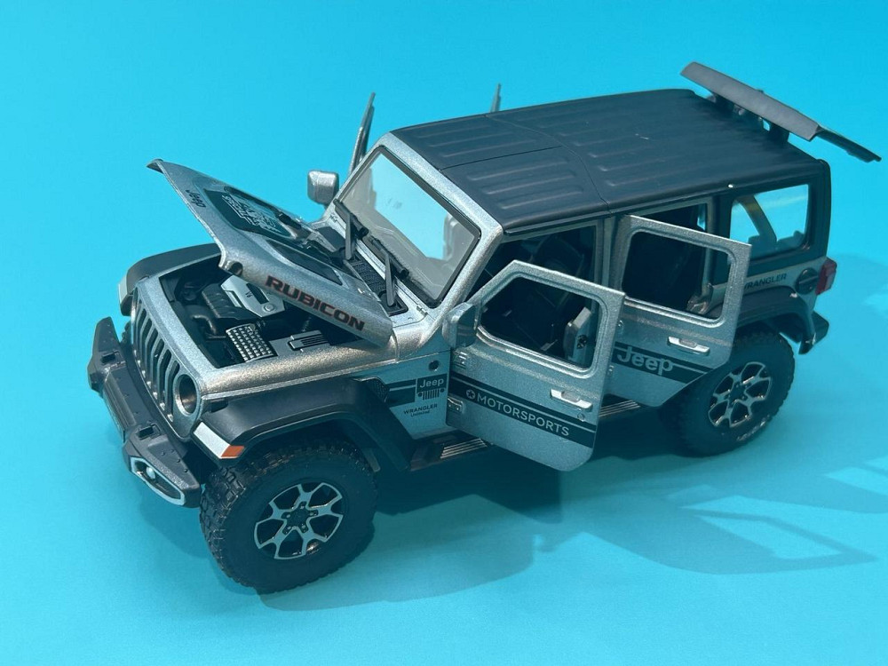 Машина Автосвіт Jeep vlanger інерційна відчиняються двері капот багажник 21см Сіра (AP-1979) Чернігів - фото 2
