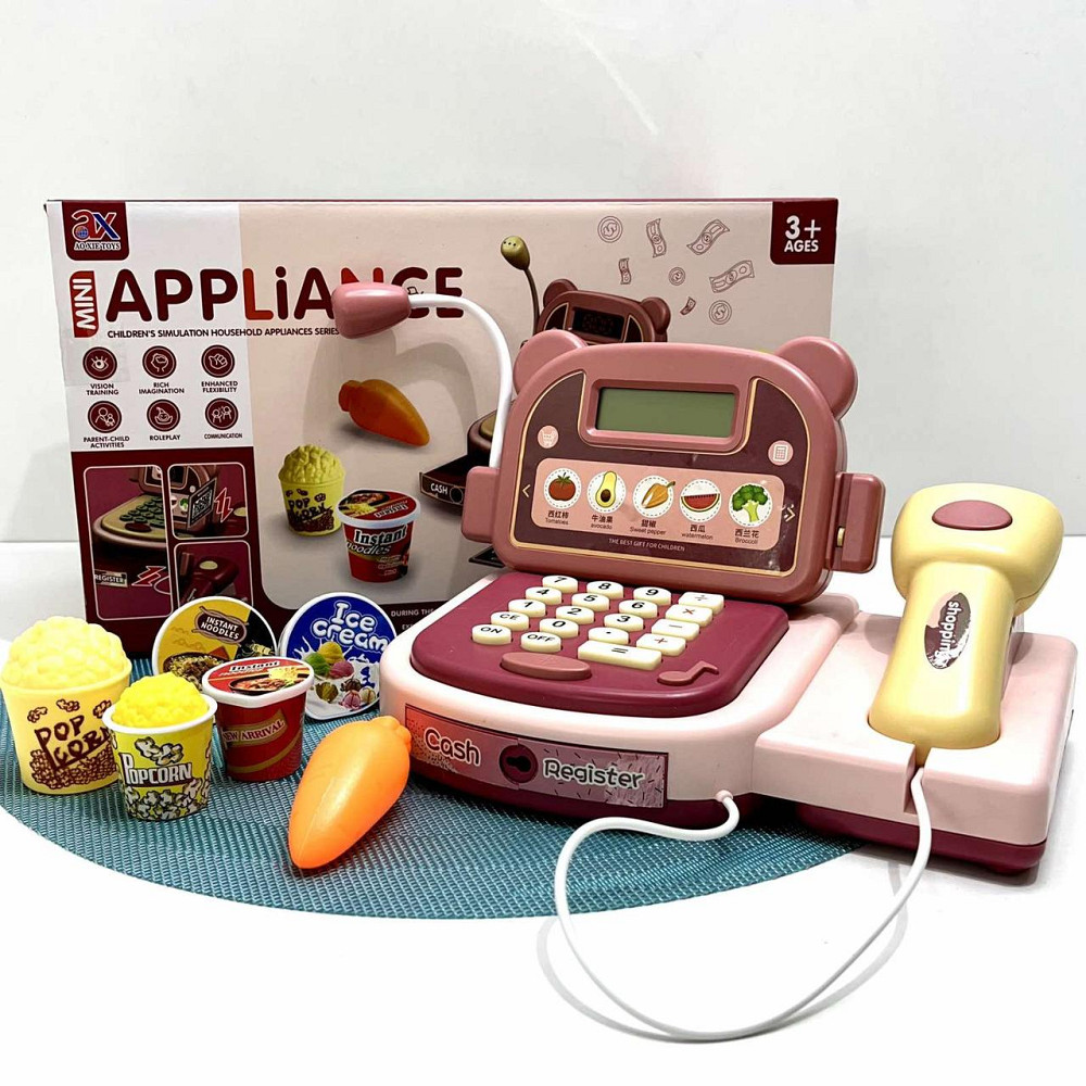 Касовий апарат дитячий зі сканером мікрофоном підсвічування звук продукти ( 6763 A) Чернігів - фото 2