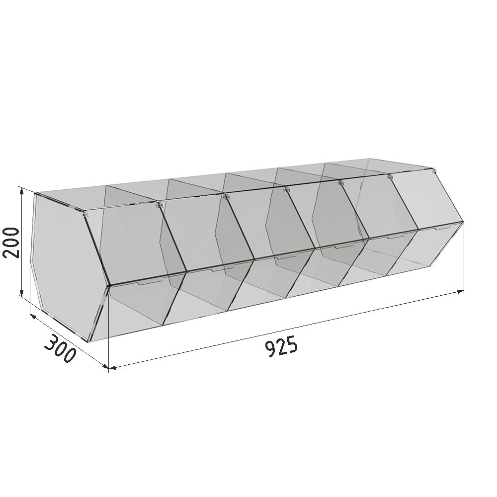 Диспенсер EKOSTAR для мармеладів, снеків, горіхів 6 комірок Київ - фото 5