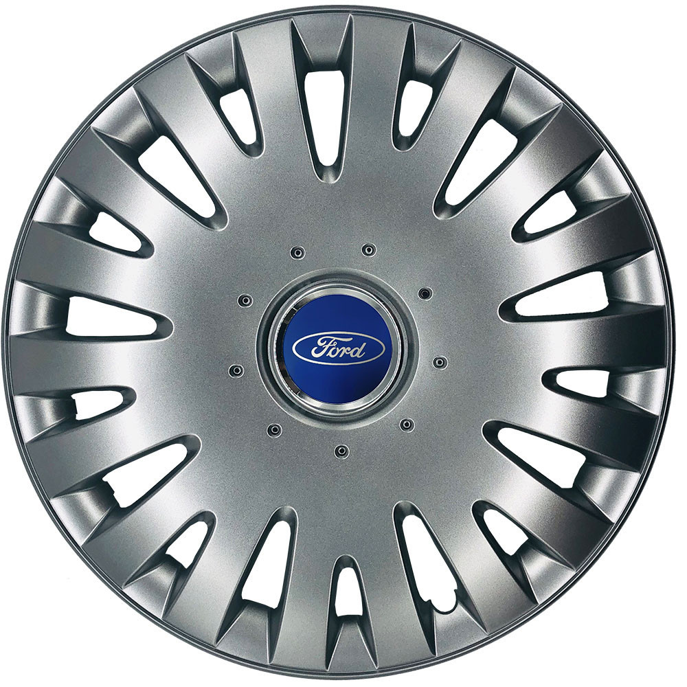 Автомобільні модельні ковпаки R13 Ford 108 4шт, SJS, сріблясті Київ - фото 1