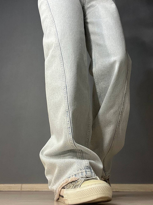 Джинсы женские Twin 1268-455 palazzo jeans широкие скошенный боковой шов палаццо высокая талия светло-голубые, светло-голубой, 38, 38, 80 см, 113 см Киев - изображение 9