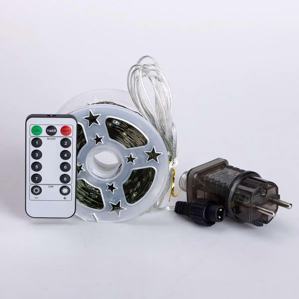 Гірлянда роса на пульті 100 метрів на 1000 led світлодіодів крапля на зеленому дроті мультиколор 1000L100MGML Київ - фото 10