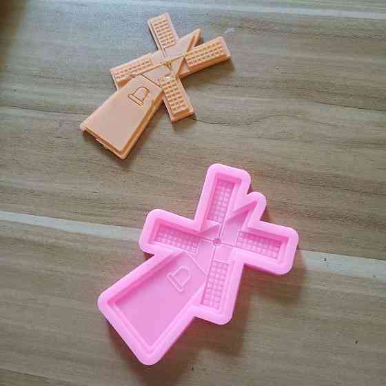 Молд силиконовый Мельница 105 на 70 мм розовый Киев