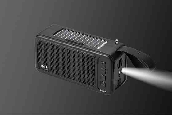 Портативна Bluetooth колонка з радіо H@F HF-008 з сонячною панеллю та ліхтариком Луцк
