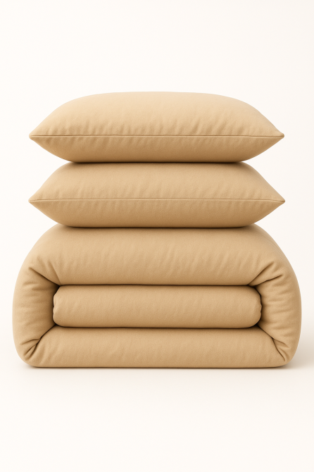 Ecotton Наволочка Ecotton 50х70 см фланель із бавовни Beige Бежевий Коломия - фото 1