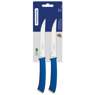 Набір ножів Tramontina Felice Blue Steak Serrate 127 мм 2 шт (23492/215) Вінниця - фото 4