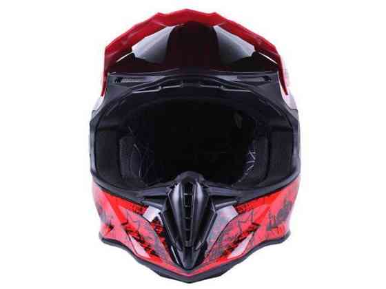 Шолом мотоциклетний кросовий MD-902 (чорно-червоний, size L) Мукачево